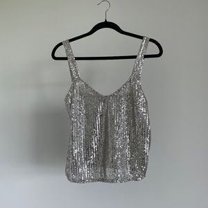 ZARA Sequin Mesh Top